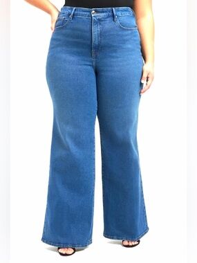 Well Worn Classic Blue High-Rise Wide Leg Jeans